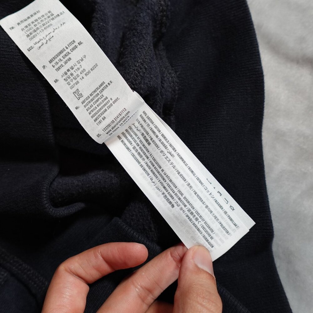 Abercrombie And Fitch New York Script Sweatshirt Mens M Slim Fit Blue - Picture 4 of 8